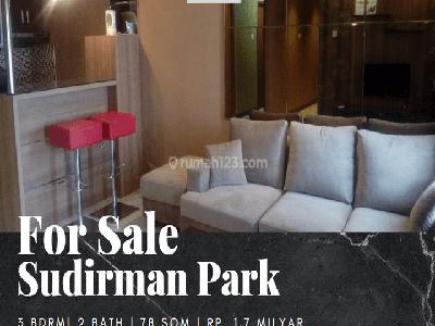 Dijual Apartemen Sudirman Park 3 Bedroom Furnished View Sudirman