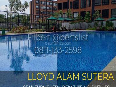 LLOYD Alam Sutera Full Furnished view pool lokasi strategis