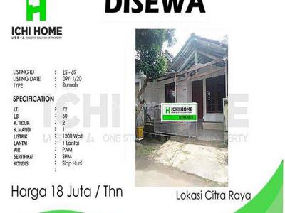 Rumah Disewakan siap huni citra raya Cikupa Tangerang