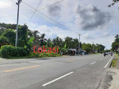 Tanah murah,pinggir jalan nasional jogja-wates.cocok untuk semua usaha