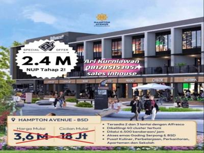 ruko 3man lokasi boulevard gading serpong HAMPTON AVENUE tembus bsd !!