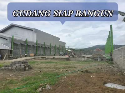 Disewakan Gudang siap bangun 1,5 bulan (lantai cor sudah siap)