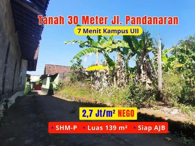 30 Meter Jl. Pandanaran Tanah Kos SHMP