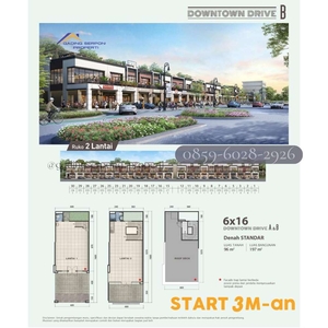 A New Commercial Area by Summarecon Serpong 3,6m RUKO DOWNTOWN DRIVE
