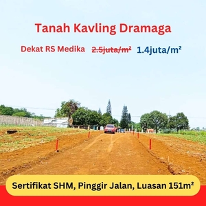 Dekat Kampus IPB Dramaga Tanah Kavling Bogor 1 Jt-an/m SHM