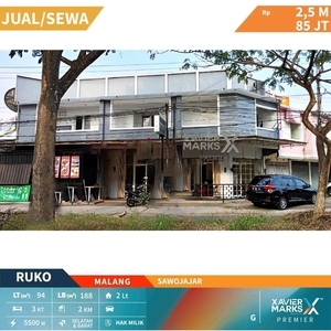 Dijual Ruko Cocok Untuk Segala Usaha di Sawojajar Malang