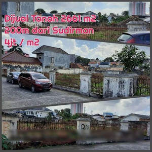 Dijual Tanah 2661 m2 Jl Kopral Umar Said 200 m dari Sudirman Palembang