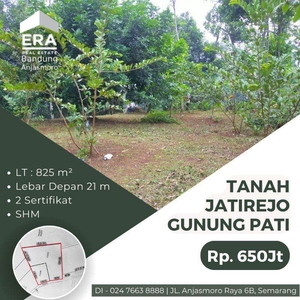 Dijual Tanah di Jl. Jatirejo Gunungpati