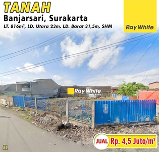 Dijual tanah tengah kota lebar depan 31 akses truk lokasi Banjarsari