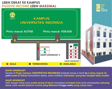 Investasi Pasti Untung Kosan 15 Kamar Income 350 jtan Dekat Kampus UI