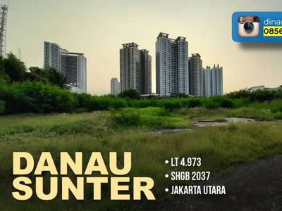 Jual Tanah 4.973 m2 Zona R1 Danau Sunter Barat Jakarta Utara