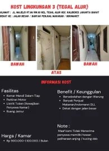 kamar kost lingkungan tiga, jakarta barat