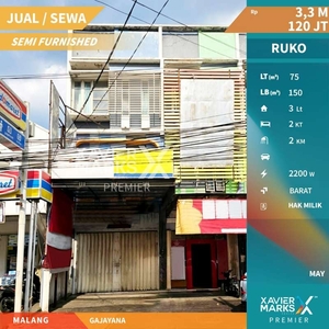 Ruko Area Kampus Jl Gajayana Samping Indomaret