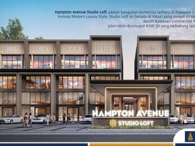 Ruko dengan Open Space Concept Hampton Avenue di Gading Serpong