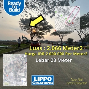 Tanah kavling dijual permeter 2juta zona kawasan delta silicon 3 lippo