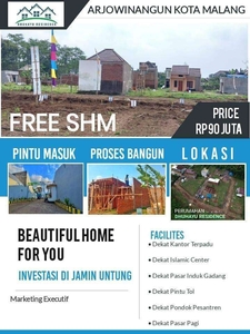 Tanah Kavling SHM jl Babatan Arjowinangun Kota Malang