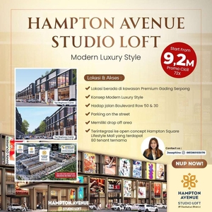 Dijual Hampton Studio Loft Area Komersil Samping Mall Gading Serpong