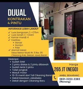 Jual kontrak 2 tingkat 4 pintu