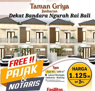Jual Rumah Taman Griya dekat Bandara Jimbaran Kuta Bali 3 kamar