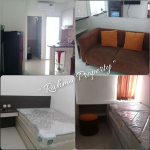 Kontrakan Tahunan di Apartemen Green Pramuka City Mewah 2kamar Furnish