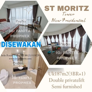 MURAH Disewakan Apt ST MORITZ Twr New Presidential 187m2(3BR+1)