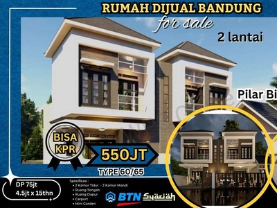 Rumah dijual Bandung 2 lantai type 60/65 Bandung