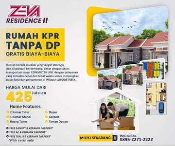 Rumah KPR DP 0% Di Sawangan Depok 3jt all in gratis biaya-biaya