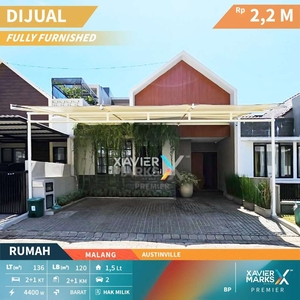 Rumah Modern Minimalis Full Furnished di Austinville, Dieng, Malang