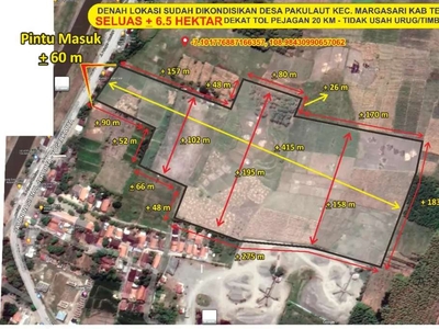 Tanah 6,5 hektar di Tegal