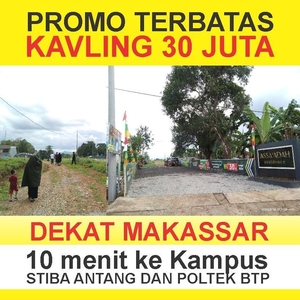 tanah murah dekat kota Makassar, diapit 2 perumahan