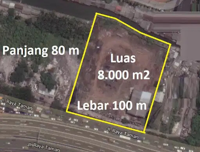 0001-DIJUAL TANAH KOMERSIAL 8.000 m2 SANGAT DEKAT TOLL WARU DAN MALL