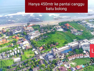 Buc langka tanah ada imb 210m2 lingk villa hny 450mtr ke pantai canggu