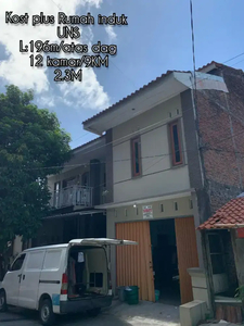 Dijual Kost plus Rumah Induk UNS L:196m