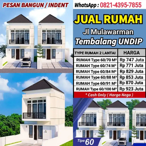 DIJUAL RUMAH 2 LANTAI 3KT+2KM MULAWARMAN TEMBALANG