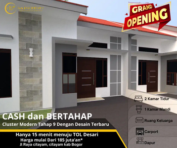 Dijual rumah cluster tahap 9 paling laris di lokasi strategis dan Asri