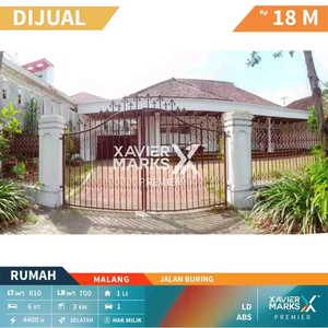 DIJUAL RUMAH DI BURING MALANG,TENGAH KOTA