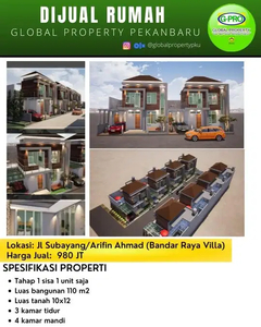 Dijual Rumah Mewah Baru Bangun Daerah Arifin Ahmad! SISA 1 UNIT