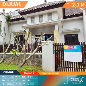 Dijual Rumah Siap Huni di Villa Puncak Tidar, Malang