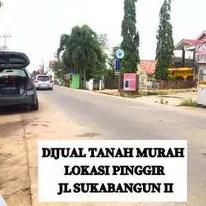 Dijual Tanah Murah Pinggir Jalan Sukabangun 2 Dekat SMA 17