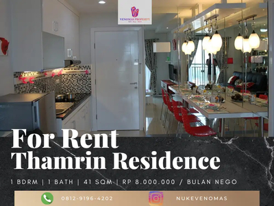 For Rent Apartement Thamrin Residence 1BR Type L Furnished Low Floor
