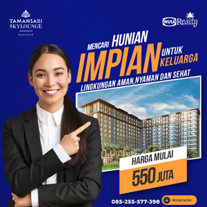 Investasi Properti Makassar: Apartemen 1 Bedroom Murah Dekat Bandara.