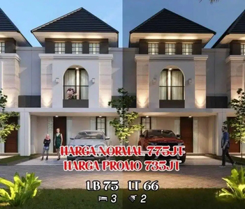 Rumah 2 Lantai Harga Promo Dekat Kampus Brawijaya, UIN, UNISMA Malang
