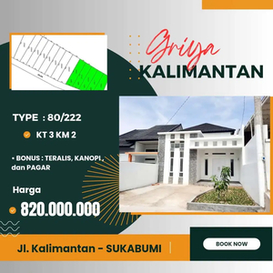 Rumah Besar Luas Griya Kalimantan Sukabumi