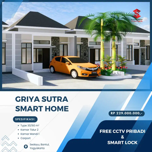 Rumah Jogja Harga Murah Free SHM Smart Home