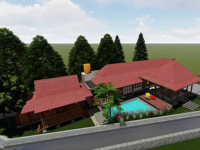 Rumah Joglo Di Lengkapi Dengan Kolam Renang Dekat Candi Prambanan