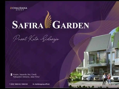 Safira garden ,rumah tengah kota sidoarjo,Dp0%,free semua biaya%