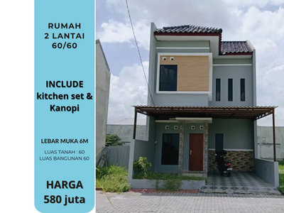 SERTIFIKAT READY Rumah 2 Lantai Lokasi Strategis Dekat Solo baru