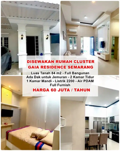 Sewa rumah Gaia residence full furnished tengah kota semarang