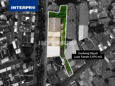 Tanah ex Gudang di Jl Ahmad Dahlan Samping Puri Metland 2574m2