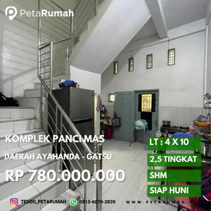 Townhouse termurah siap huni daerah ayahanda gatsu dan sekip